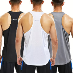 ZENGVEE Men's Gym Tank Tops Quick Dry Workout Bodybuilding Vest