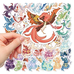 50 Unique Phoenix Stickers Creative Designs Waterproof & Self Adhesive