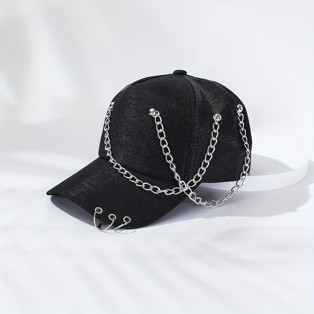 Unisex Chain Tassel Baseball Cap Hip Hop Glitter Sun Hat