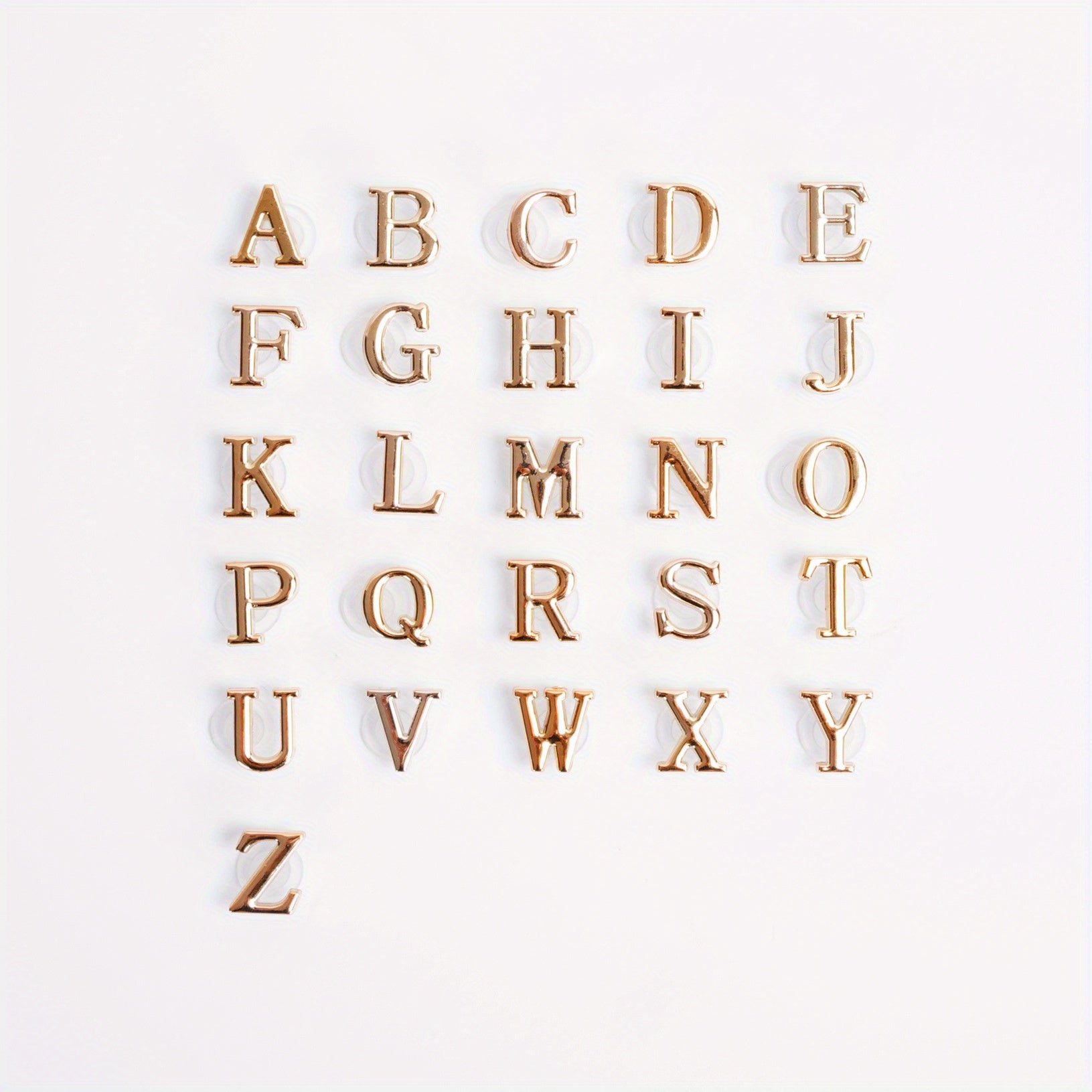 26pcs Golden Letters Shoe Charms for Clog Sandals, Women Girl Party Favors