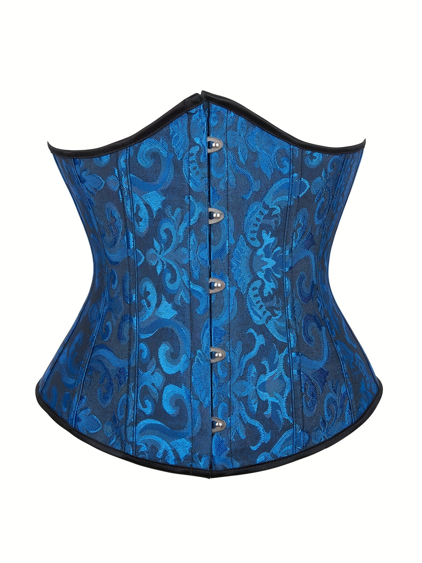Jacquard Strapless Corset Retro Court Style Lace Up Body Shaper