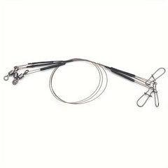 3pcs Sea Fishing Wire Leader with Bearing Swivel Fishing Tackle