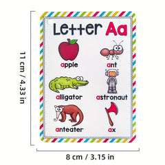 English Alphabet Phonics Flash Cards for Kids - Early Educational Toy Gift