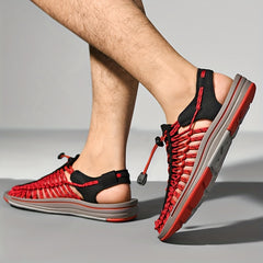 Men's Woven Sandals Durable Non Slip Beach Shoes
