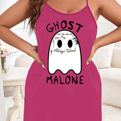 Halloween Sexy Nightdress Women's Plus Tattoo Ghost Print