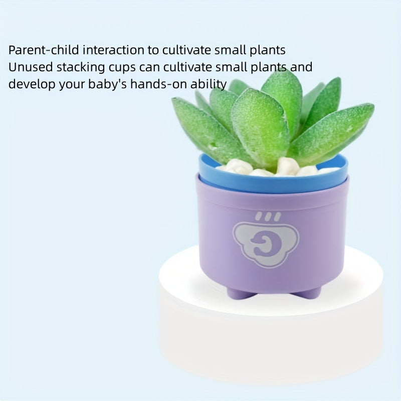 9pcs Fun Digital Stack Cup Science And Education Bath Toy