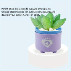 9pcs Fun Digital Stack Cup Science And Education Bath Toy