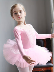 Girls 93 6 Cotton Long Sleeve Tutu Ballet Leotard
