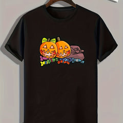 Halloween Pumpkin Print Men's Graphic T-shirt