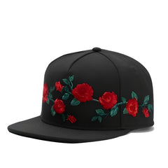 Men's Rose Embroidered Hip Hop Hat