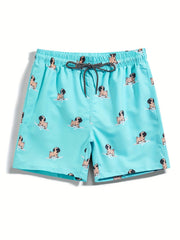Men's Quick Drying Hawaiian Board Shorts Mesh Lining Pockets Swim Trunks