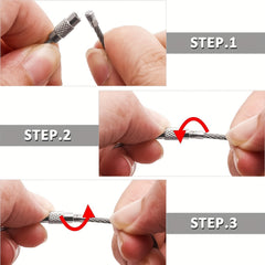 10pcs Stainless Steel Cable Keychain for Outdoor Travel