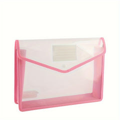 A3 Horizontal Snap Closure Storage File Bag Transparent Thickened