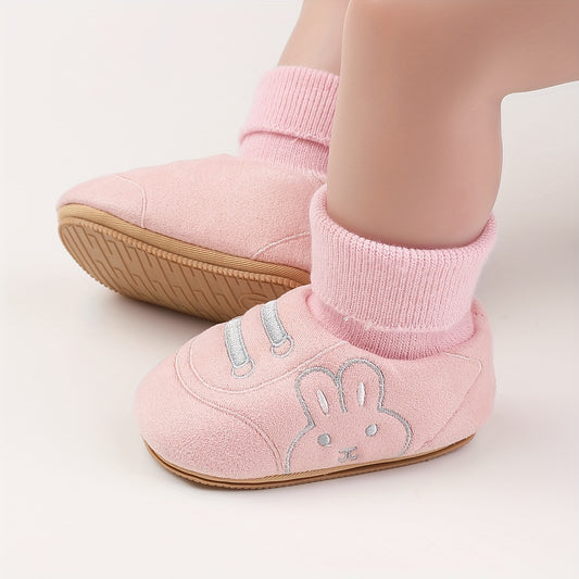 Rabbit Comfort Boots for Baby Girls Soft Warm Fleece Winter Boots
