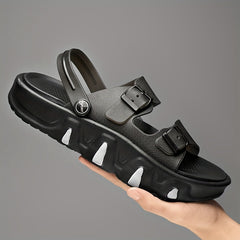 Men's Vintage Jelly Strap Slip On Buckle Sandals