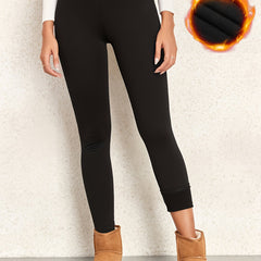 Plush Lined Shaping Pants Tummy Control Compression Slimmer Warm Pants