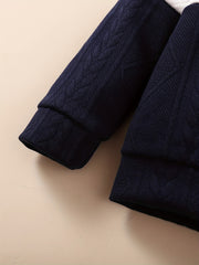 Toddler Boy's 2pcs Sweater & Sweatpants Set Cable Knit Top Casual Outfits