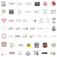 100pcs Scales Of Justice Stickers for Water Bottle Laptop - Lawyer Men Women