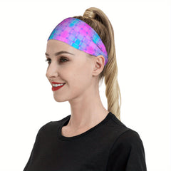 Men's Non Slip Workout Headband Pastel Purple Gradient Lightweight Hairband