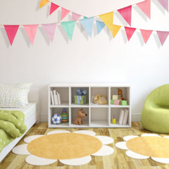 Colorful Flags Faux Burlap Flag Pastel Bunting