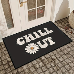 Floral & Letter Kitchen Rug Non-slip Doormat