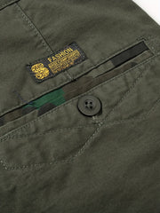 Army Green Camo Drawstring Cargo Shorts Men's Summer Outdoor Clothes