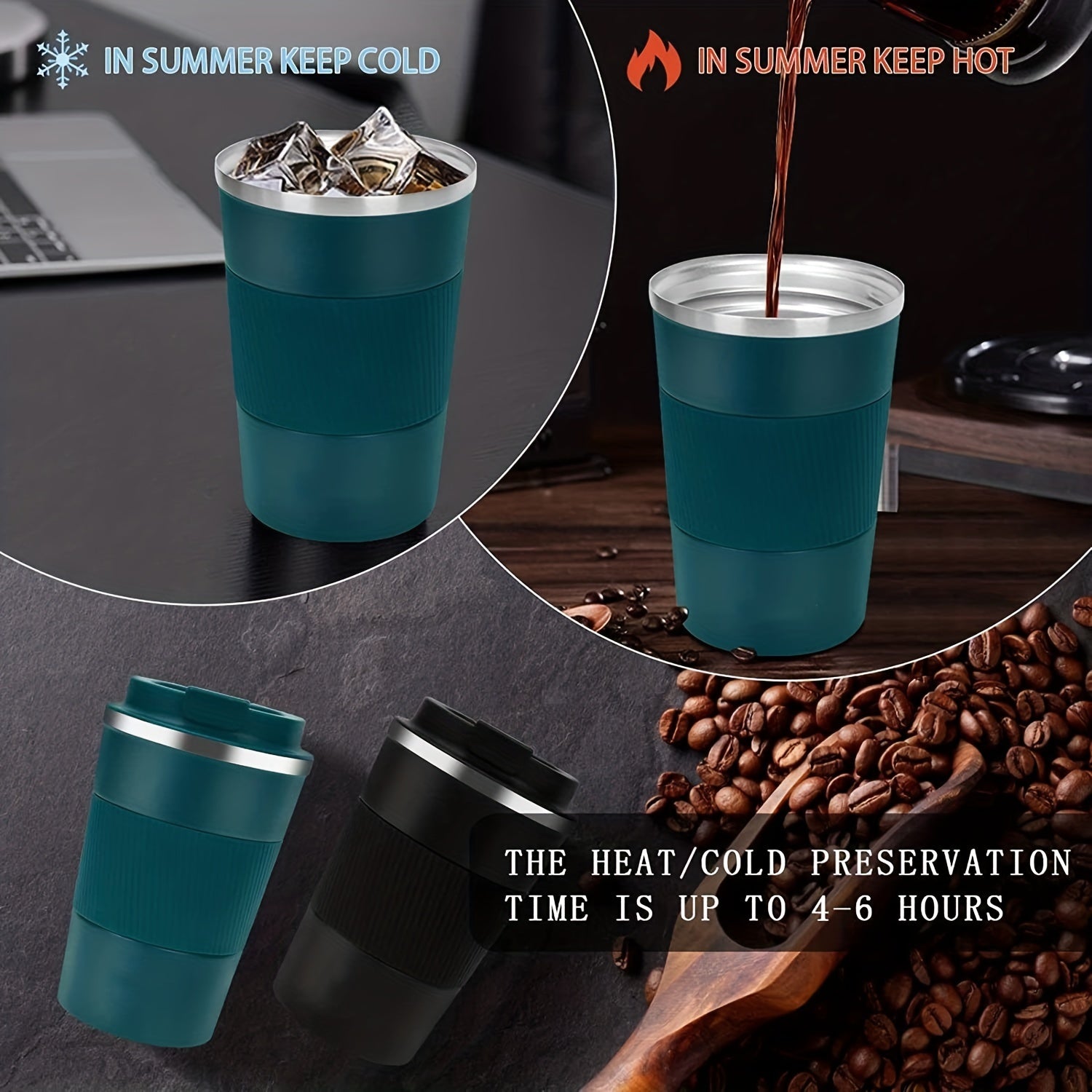 304 Stainless Steel Vacuum Insulation Cup Large Capacity Portable