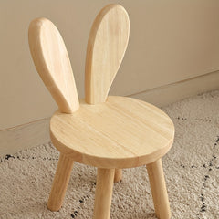 Wooden Rabbit Ears Small Stool Shoe Changing Stool