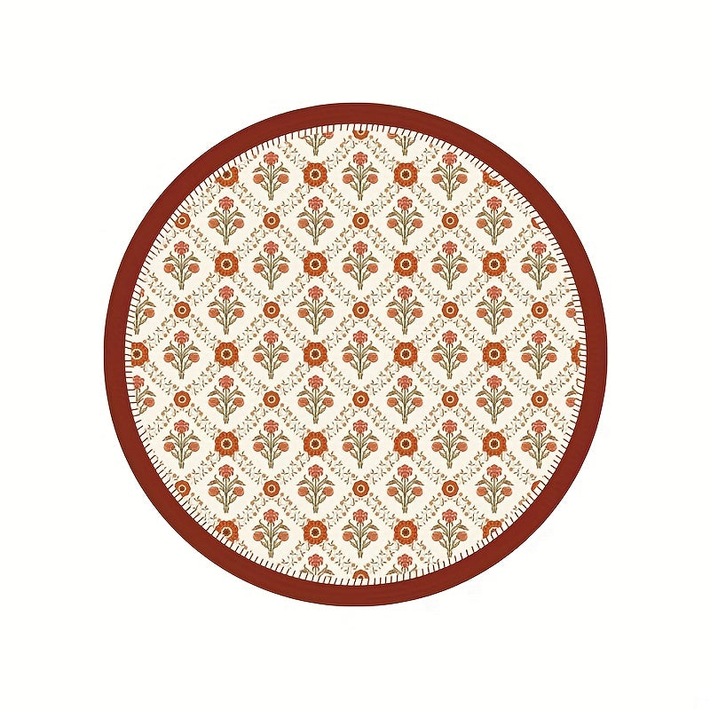 Waterproof Retro Flower Tablecloth for Outdoor Parties & Weddings