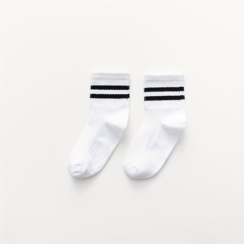 3pairs Thin Mesh Crew Socks for Baby Boys Girls Kids