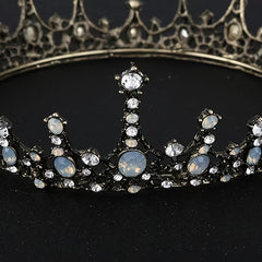 Baroque Wedding Crown Tiara Queen Flower Headpiece Halloween Prom Hair Accessory