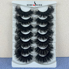 7 Pairs Fluffy 9D Faux Mink Eyelashes Soft & Thick