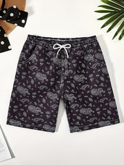 Boys Hawaii Tropical Leaf Beach Shorts Quick Dry Sports Seaside Shorts