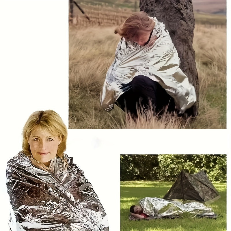 2pcs Emergency Insulation Blankets Aluminum Foil Sun Protection