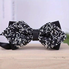 Glitter Faux Diamond Bow Tie for Men