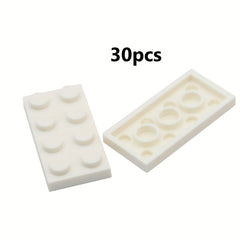30pcs Small Particle Building Blocks DIY 2x4 Basic Board 2 4 Hole Kids Puzzle