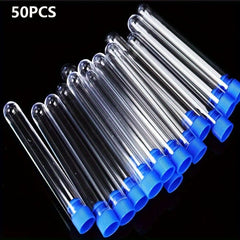 50pcs Disposable Plastic Test Tubes for Experiment Research