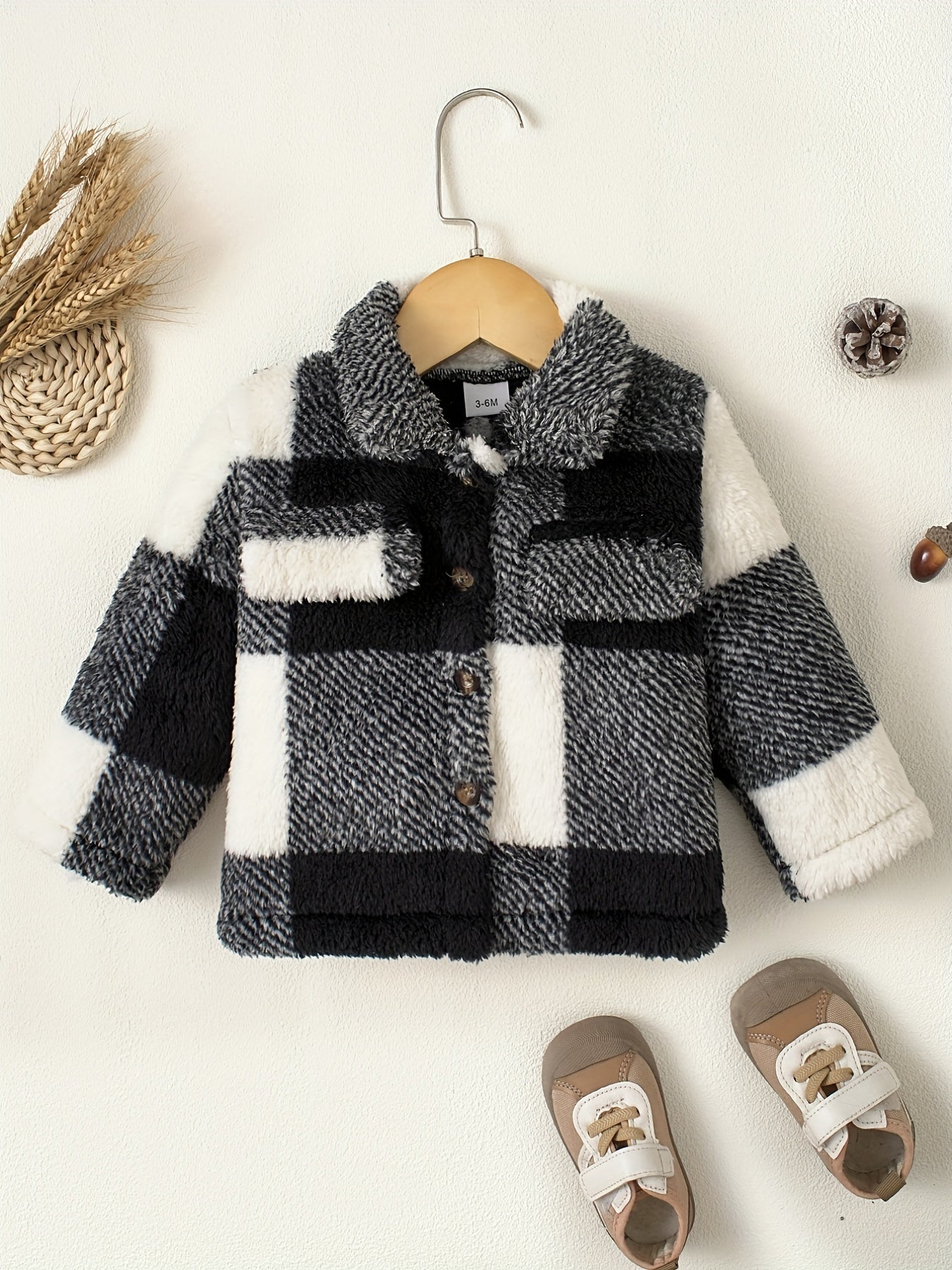 Baby Boys Casual Flannel Plaid Jacket