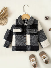 Baby Boys Casual Flannel Plaid Jacket