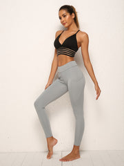 Stretchy Yoga Pants w/ Side Phone Pocket for Running Sports Fitness