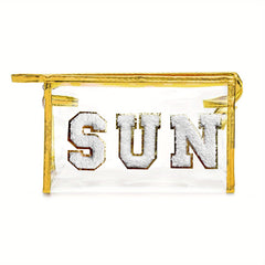 Clear SPF SUN Sunscreen Bag Makeup Cosmetic Pouch Organizer Women Girls