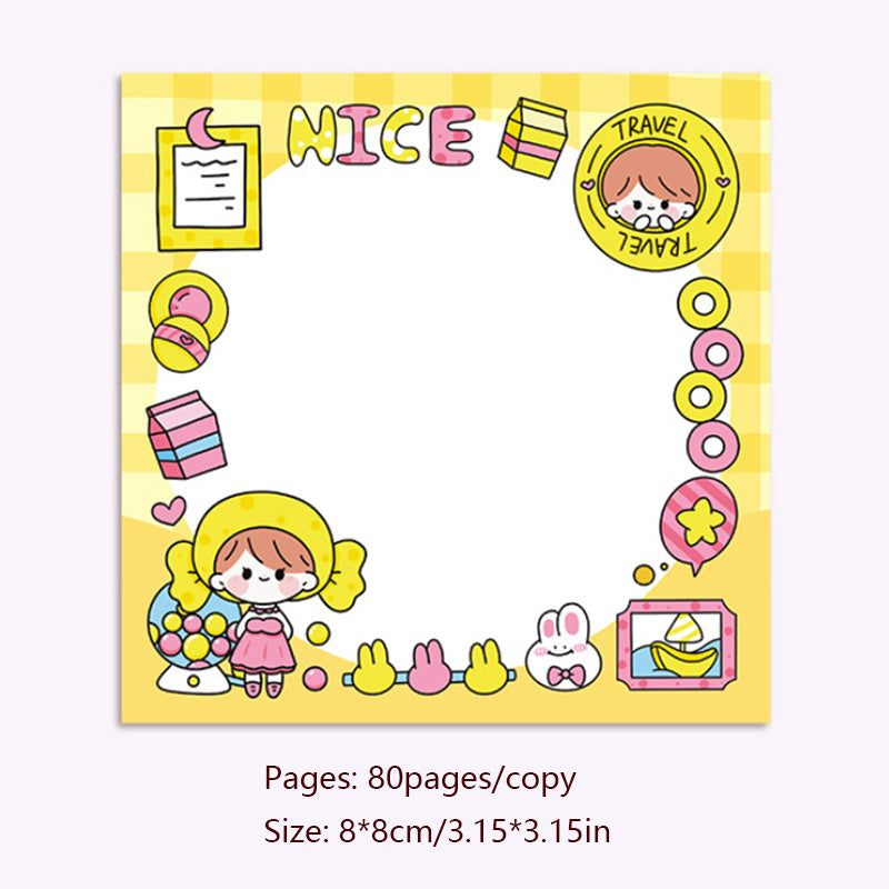 Student Cartoon Adhesive Sticky Notes for Planner