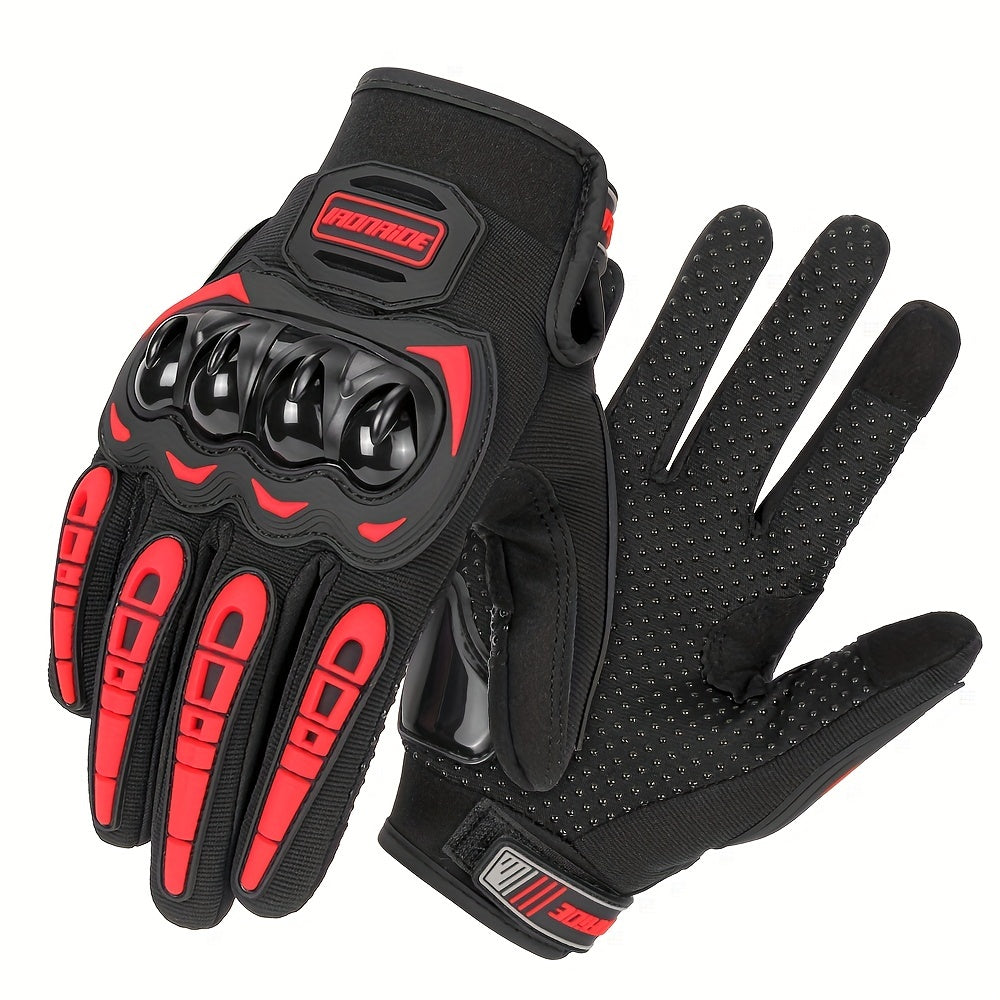 Summer Motorcycle Gloves Touch Screen Full Finger Non-slip Riding Gloves
