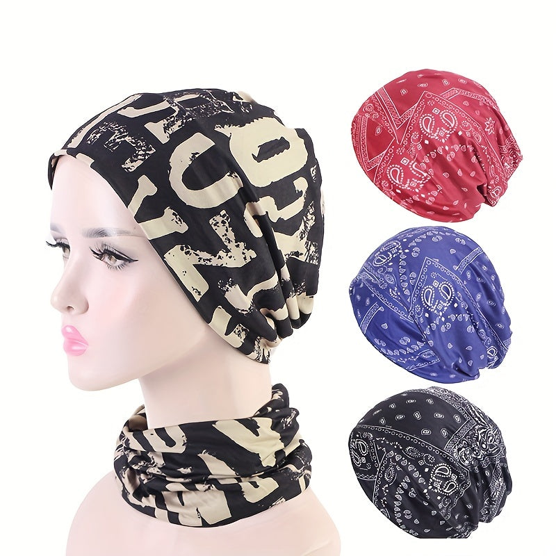 Paisley Print Beanies Unisex Turban Cap Hip Hop Skull Cap