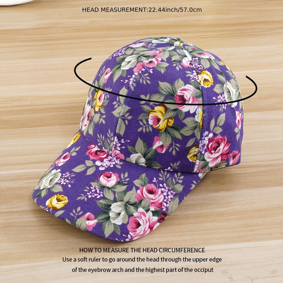 Women's Flower Baseball Cap Adjustable Cap Outdoor Casual Style Hat
