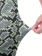 Geometric Print High Rise Yoga Pants