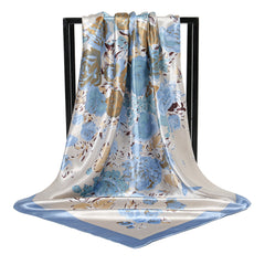 Women's Square Scarf Print Bandana Silk Neck Scarf Head Wraps Shawl