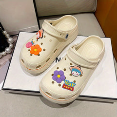 Women's Solid Hole Shoes Soft Casual Sandals