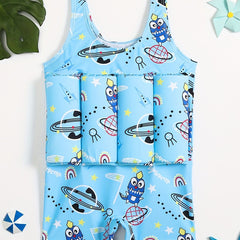 Kids Buoyancy Swimsuit Boys Baby Cartoon Graphic Swimming Equipment