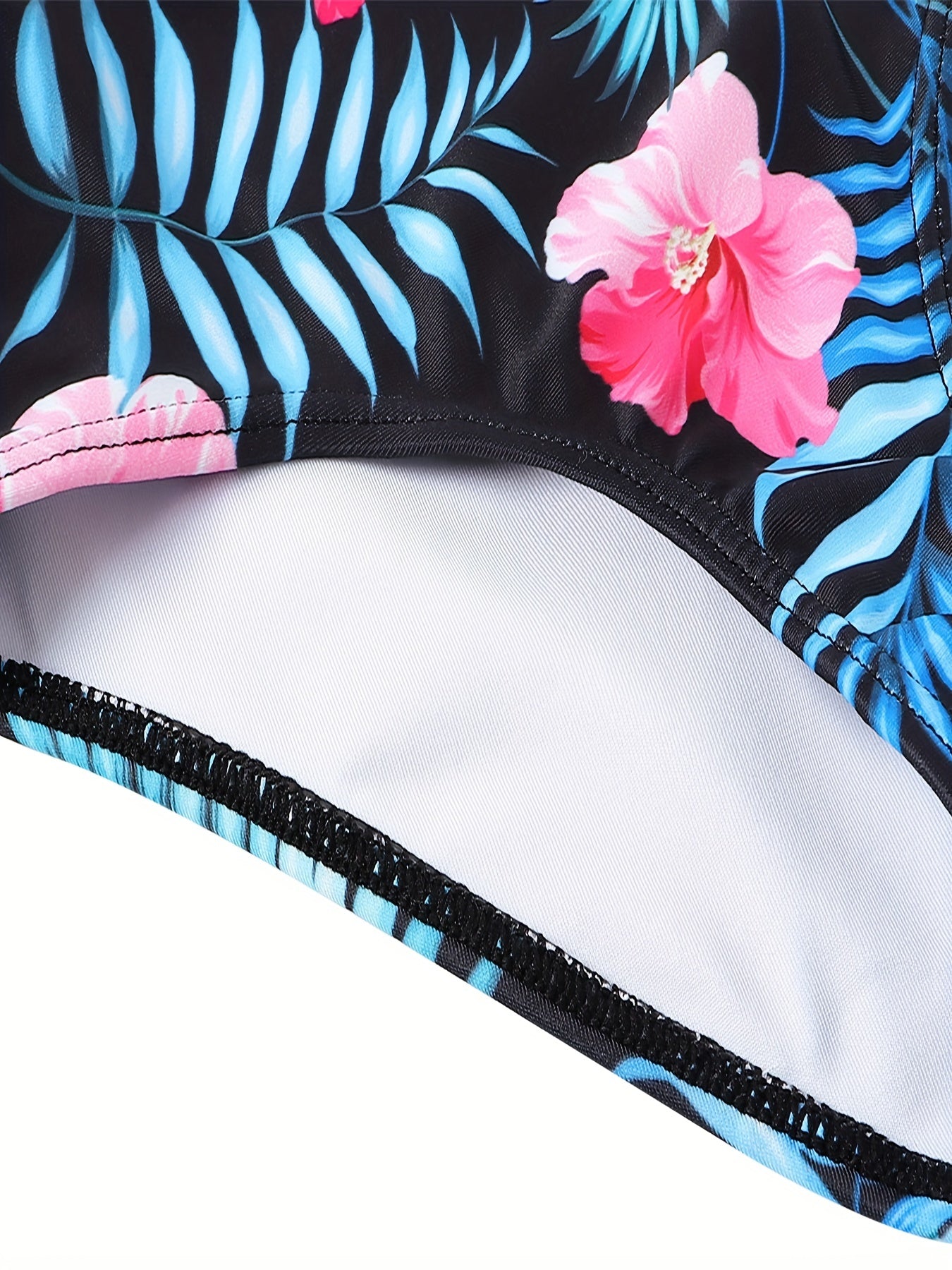 Toddler Girls Tropical Flowers One Piece Swimsuit